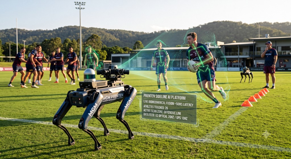 MGM Prenten sideline AI platform tracking athletes on the field
